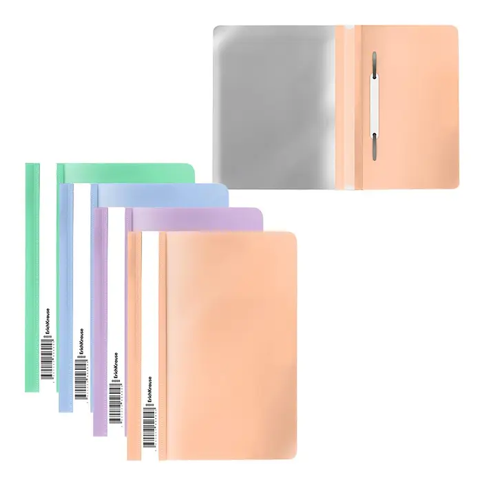 Папка-скоросшиватель A5+, 180 мкм, ErichKrause Папка-скоросшиватель A5+, 180 мкм, ErichKrause "Matt Pastel Bloom", с тиснением "песок", микс