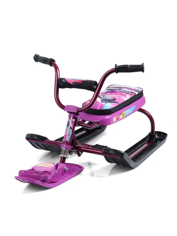Снегокат &laquo;Ника-джамп&raquo; slalom, бордовый, сиреневый, СНД1/SL Nika Kids