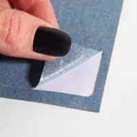 Набор заплаток джинсовых, клеевые, лист 10&times;18 см, 10 шт., цвет светлая джинса