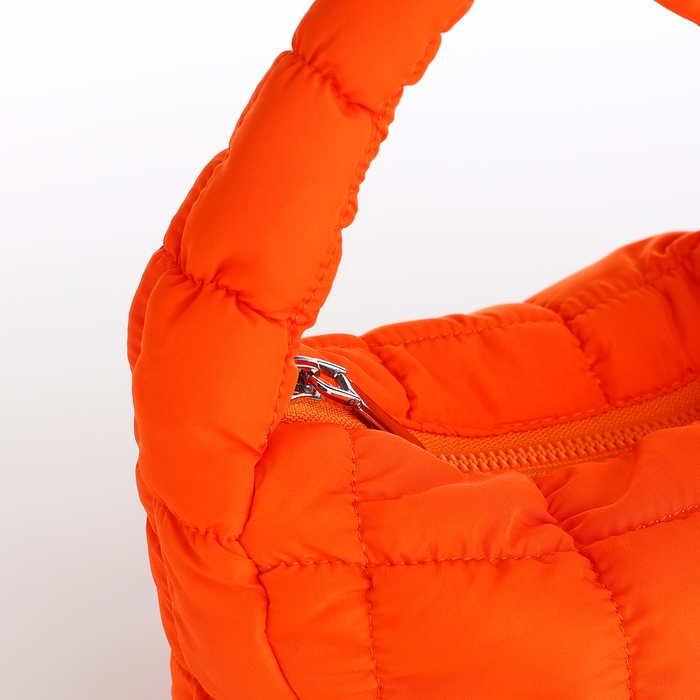 Сумка молодёжная на молнии, цвет оранжевый