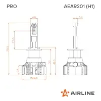 Лампа светодиод. H1 PRO, 50Вт, 9200Лм (4600Лм x 2), 6000К, 12/24В, кмпл. 2 шт.