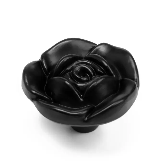 Ручка кнопка ТУНДРА Rose 01, черная