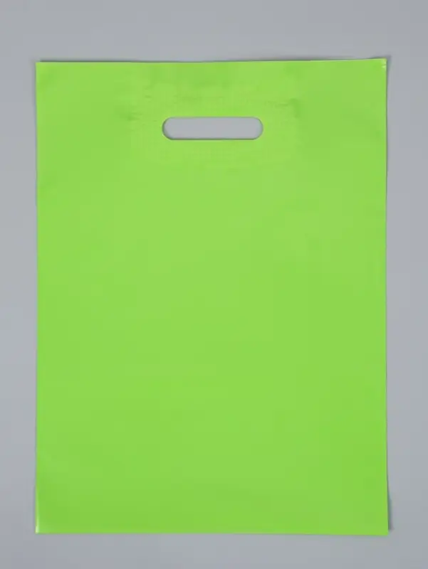 Пакет полиэтиленовый с вырубной ручкой, салатовый 30&times;40 см, 70 мкм