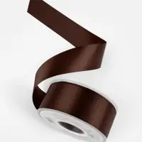 Лента атласная TEIRA, двухсторонняя, 38 мм, 25&plusmn;1 м, коричневая №330