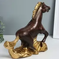 Копилка для денег &laquo;Конь на ветру&raquo;, гипс, 28&times;35&times;10 см, бронза с золотом