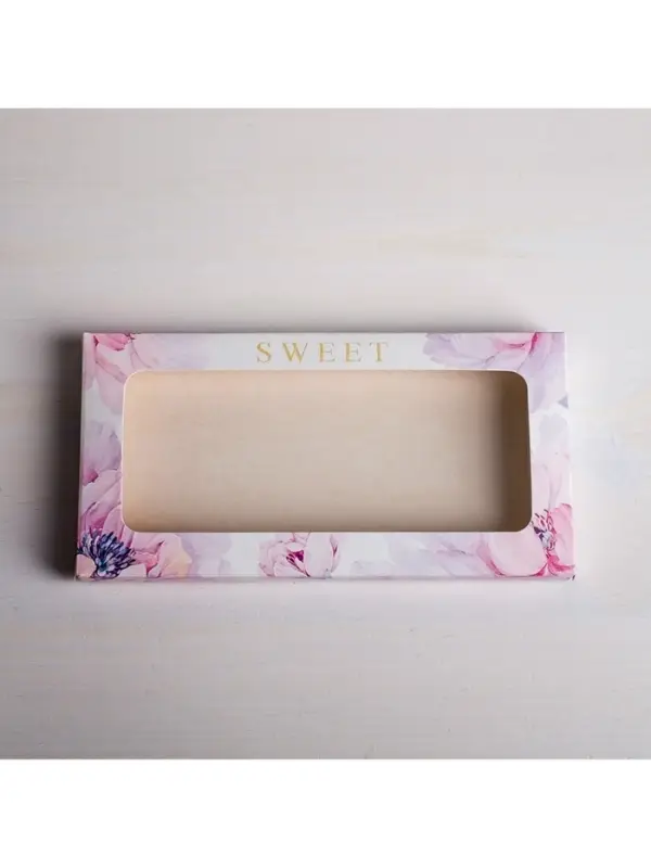 Коробка для шоколада, кондитерская упаковка с окном, Sweet, 17.3 х 8.8 х 1.5 см Коробка для шоколада, кондитерская упаковка с окном, Sweet, 17.3 х 8.8 х 1.5 см