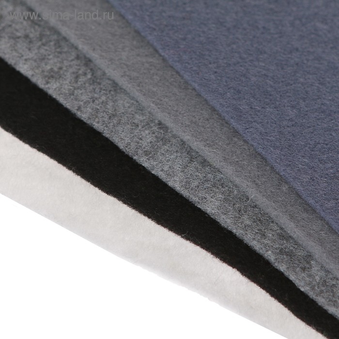 Фетр цветной мягкий A4 deVENTE. Фетр цветной мягкий A4 deVENTE. "Оттенки серого" 5 цветов, 5 листов, толщина 2 мм