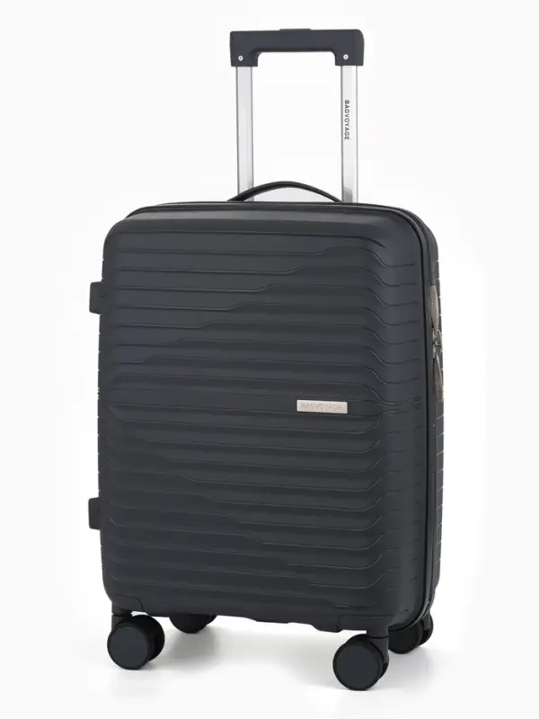 Чемодан на колёсах, 20", РР, кодовый замок, 38&times;22&times;56 см, серый