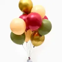 Воздушные шары латексные 12" &laquo;Оливковый, бежевый, золотой, кофейный микс&raquo; набор 25 штук