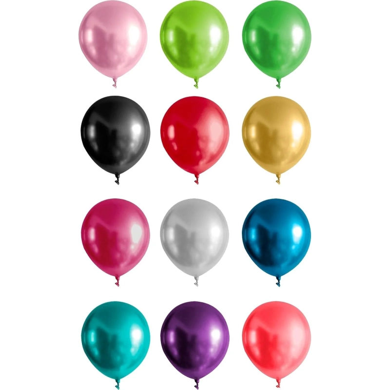 Набор шаров воздушн. тип хром, микс цветов, 50 шт (латекс),30см, 90342