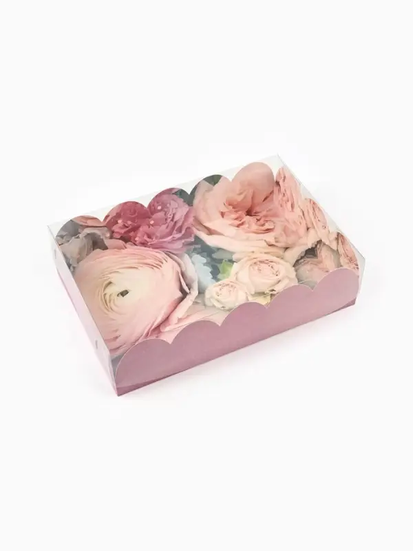 Коробка для печенья, кондитерская упаковка с пластиковой крышкой, &laquo;Прекрасные грёзы&raquo;, 20&times;30&times;8 см