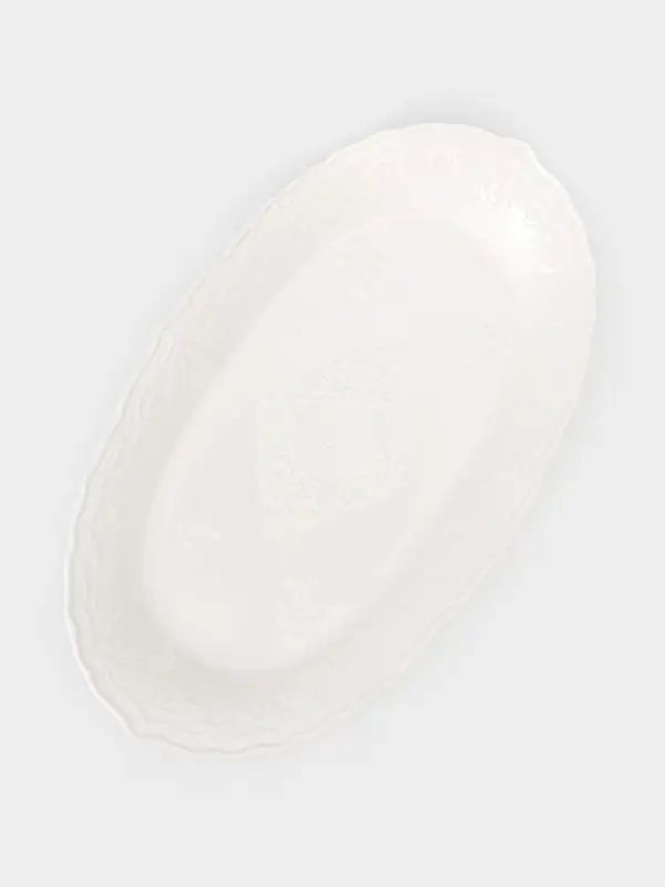 Блюдо сервировочное &laquo;Сьюзен&raquo;, 30&times;18&times;3 см, керамика, белое