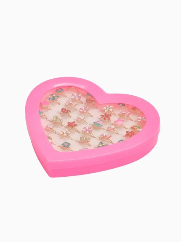 Кольцо &laquo;Выбражулька. Лето&raquo;, безразмерное, фасовка 36 шт. форма МИКС, цвет МИКС