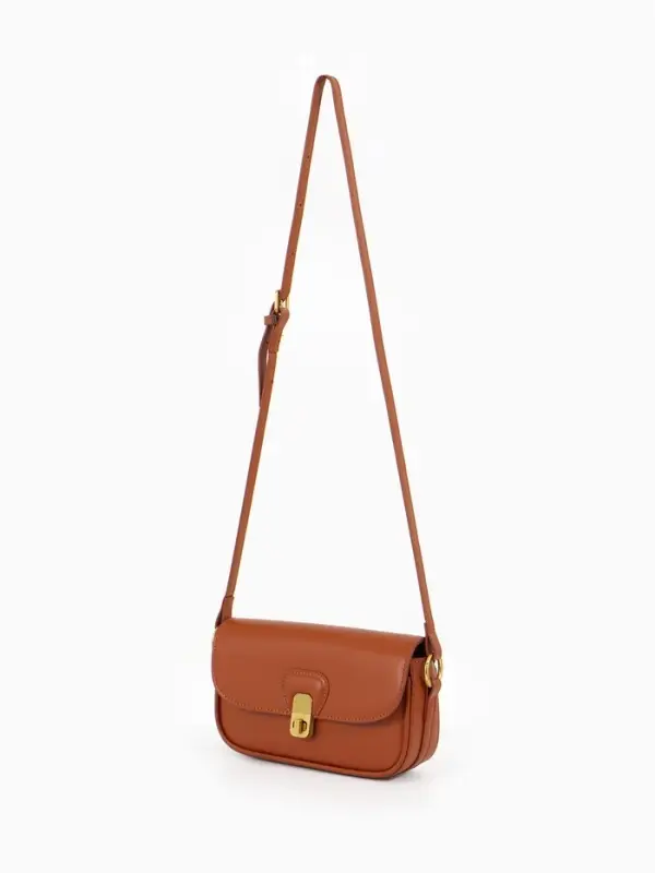 Сумка женская багет TEXTURA на молнии, 21&times;6&times;11 см, коричневая