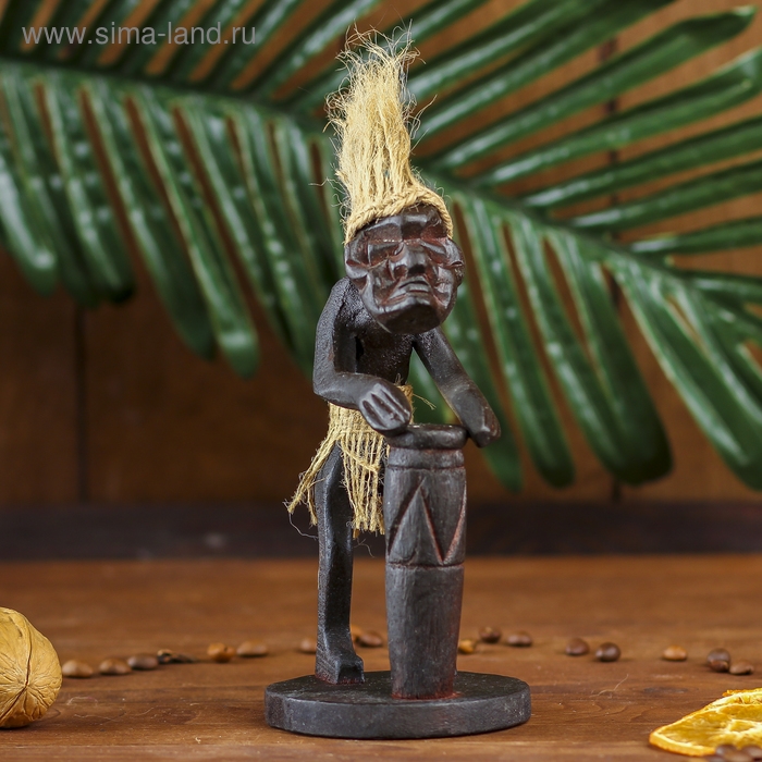 Сувенир «Абориген-барабанщик», 21×7×7 см, дерево Сувенир «Абориген-барабанщик», 21×7×7 см, дерево