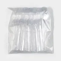 Ложка одноразовая для фуршета, набор 50 шт., 10 см, пластик, прозрачная