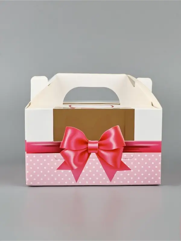 Упаковка для кондитерских изделий, под бенто - торт «Поздравляю», 14×14×8 см