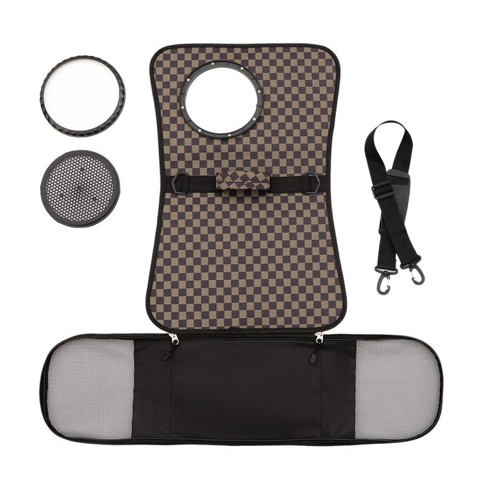 Сумка-переноска для животных с окном  Сумка-переноска для животных с окном "Клетка", коричневая, 40 х 26 х 26 см