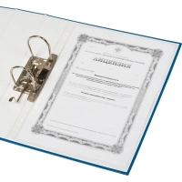 Папка-регистратор  75мм, cиний, ПБП1, карм.кор