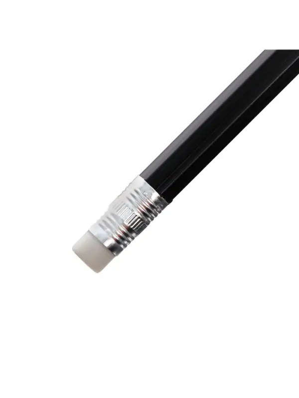 Набор карандашей чернографитных Calligrata, 4 штуки, HB, с ластиком, шестигранные, пластиковые, чёрный корпус