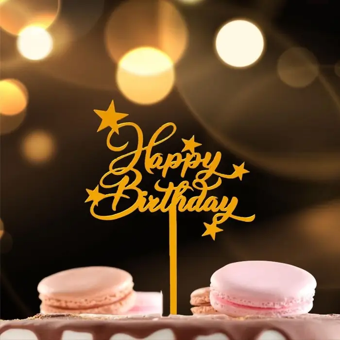 Топпер для торта «С днём рождения» Топпер для торта «С днём рождения»