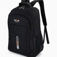 Рюкзак, 2 отдела на молнии, 4 кармана, 37&times;17&times;54 см, чёрный