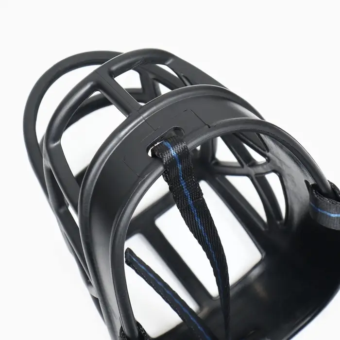 Намордник для собак №6, ДН 13 см, ОМ 41 см, с трехсторонним ремешком, каучук, чёрный