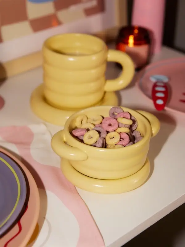 Горшочек для запекания Доляна &laquo;Зефир&raquo;, 250 мл, 15&times;10.5&times;6.3 см, с ручками, с крышкой, керамика, жёлтый