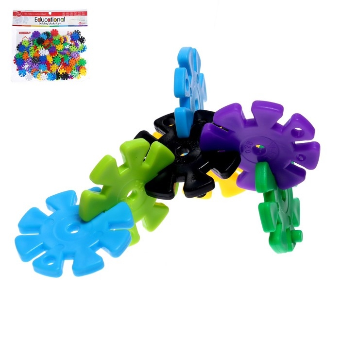 Конструктор обучающий «Круглые снежинки», 198 деталей Конструктор обучающий «Круглые снежинки», 198 деталей