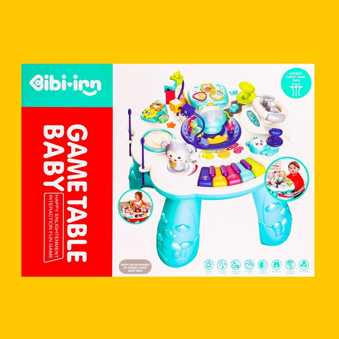 Развивающий столик «Весёлая игра», световые и звуковые эффекты Развивающий столик «Весёлая игра», световые и звуковые эффекты