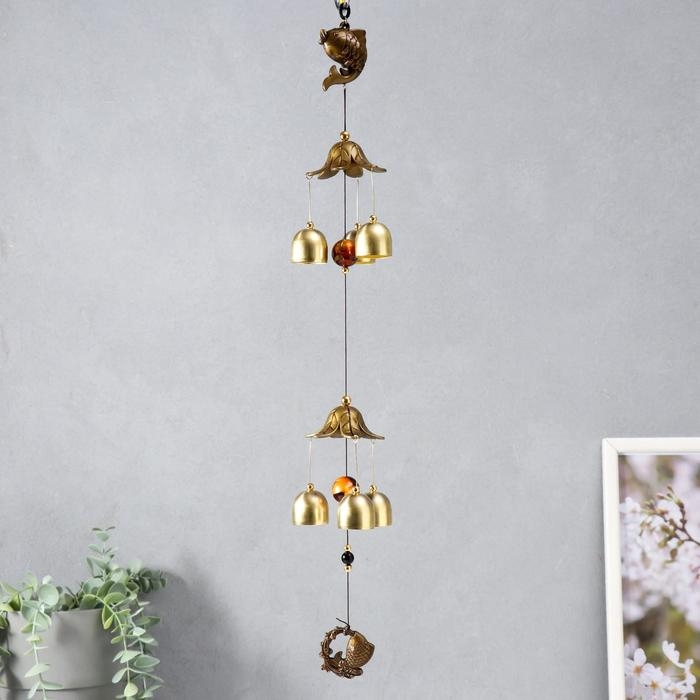 Музыка ветра металл Музыка ветра металл "Карп" 6 колокольчиков 54 см