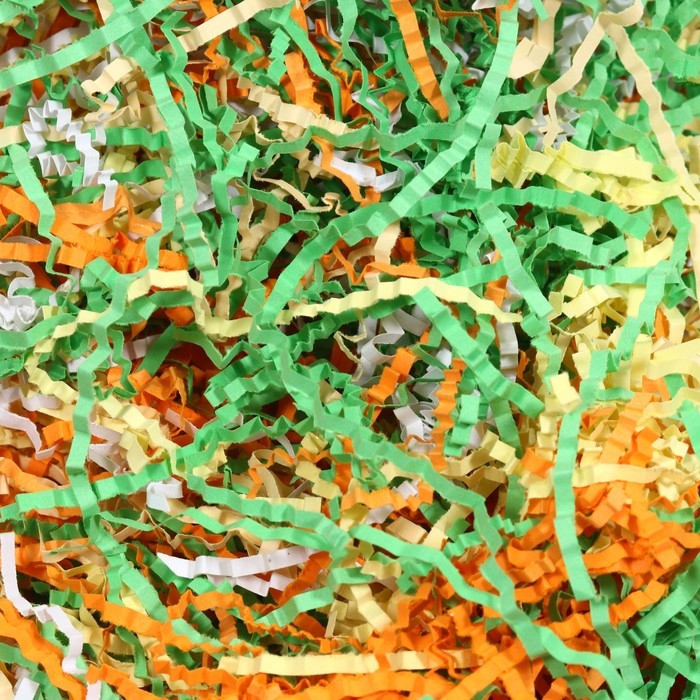 Наполнитель бумажный «Одуванчики», оранжевый, зеленый, белый, желтый, 50 г Наполнитель бумажный «Одуванчики», оранжевый, зеленый, белый, желтый, 50 г