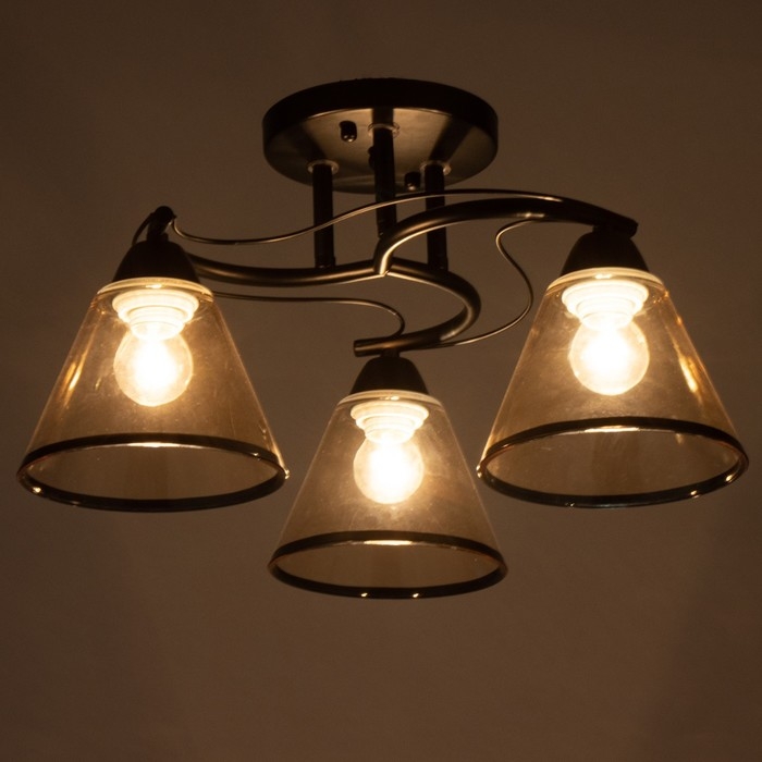 Люстра Люстра "Эдотт" 3хЕ27 40Вт черный 43х43х25 см BayerLux