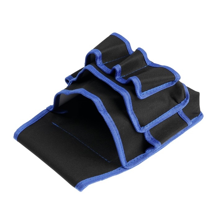 Сумка-пояс для инструментов ТУНДРА, одинарная, 2 кармана. 5 петлей Сумка-пояс для инструментов ТУНДРА, одинарная, 2 кармана. 5 петлей