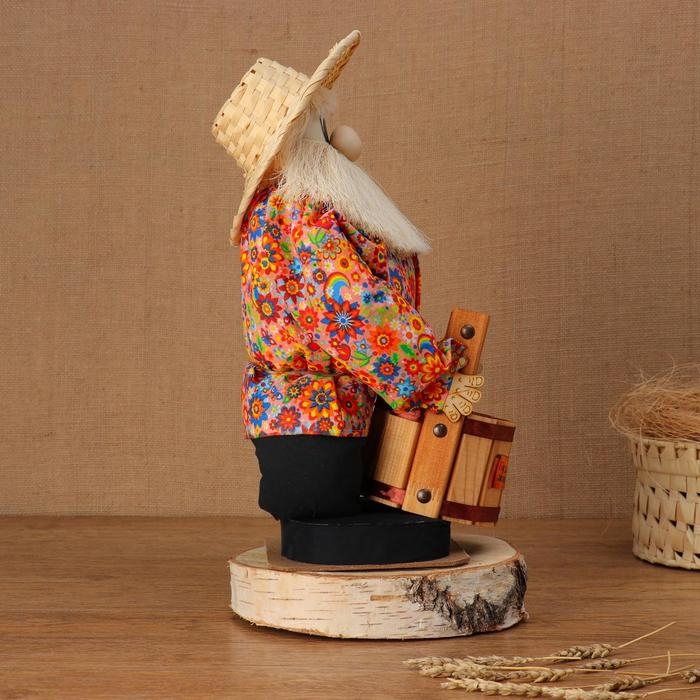 Оберег - домовой Оберег - домовой "Иваныч с кадушкой", h = 40 см, микс