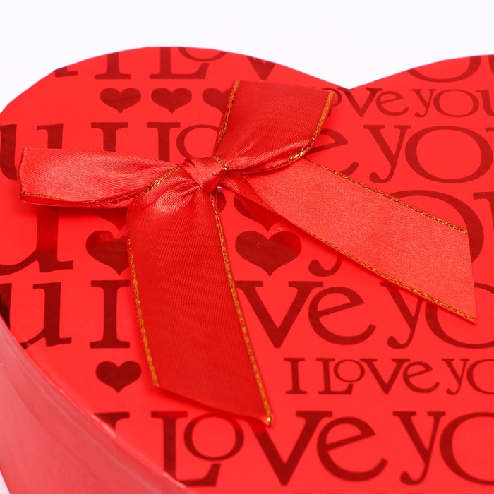 Набор коробок 3 в 1 сердца, красный, I Love You, 21 х 19 х 9 - 15.5 х 14 х 6 см Набор коробок 3 в 1 сердца, красный, I Love You, 21 х 19 х 9 - 15.5 х 14 х 6 см