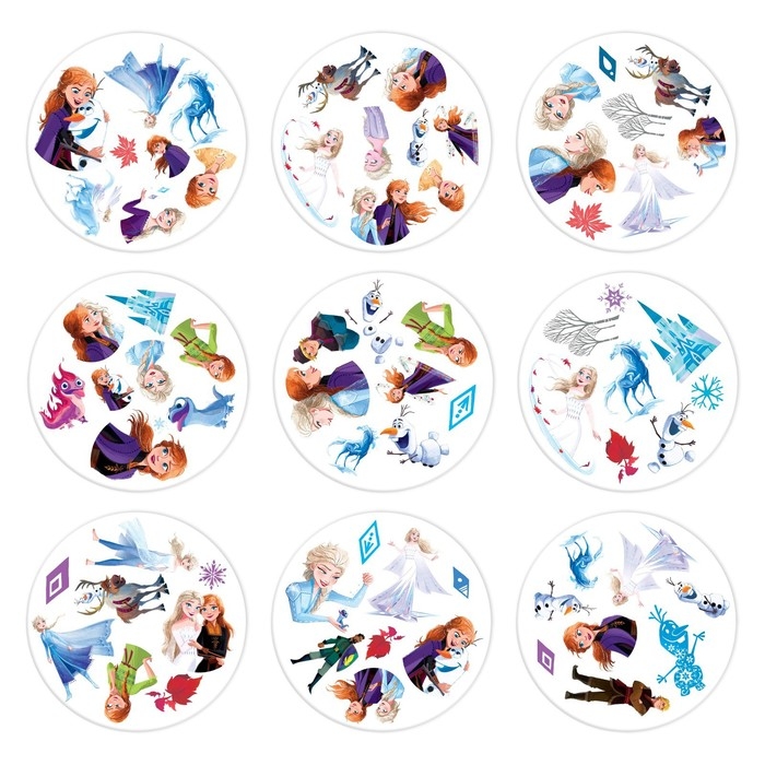 Карточная игра на скорость и реакцию Карточная игра на скорость и реакцию "Дуббль", 55 карт, 5+, Холодное сердце