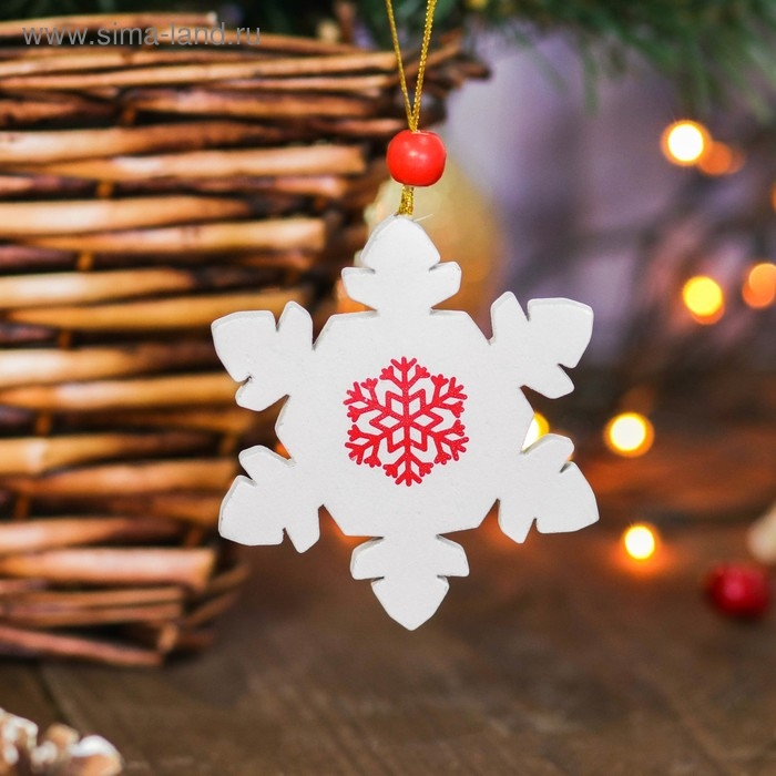 Подвеска новогодняя «Снежинка», МИКС Подвеска новогодняя «Снежинка», МИКС
