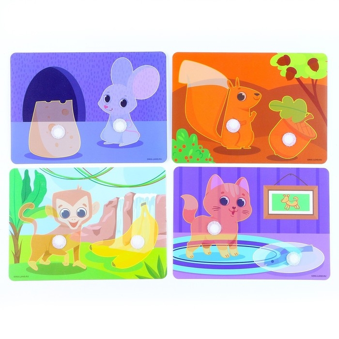 Развивающая игра на липучках «Изучаем животных. Кто что ест?» Развивающая игра на липучках «Изучаем животных. Кто что ест?»