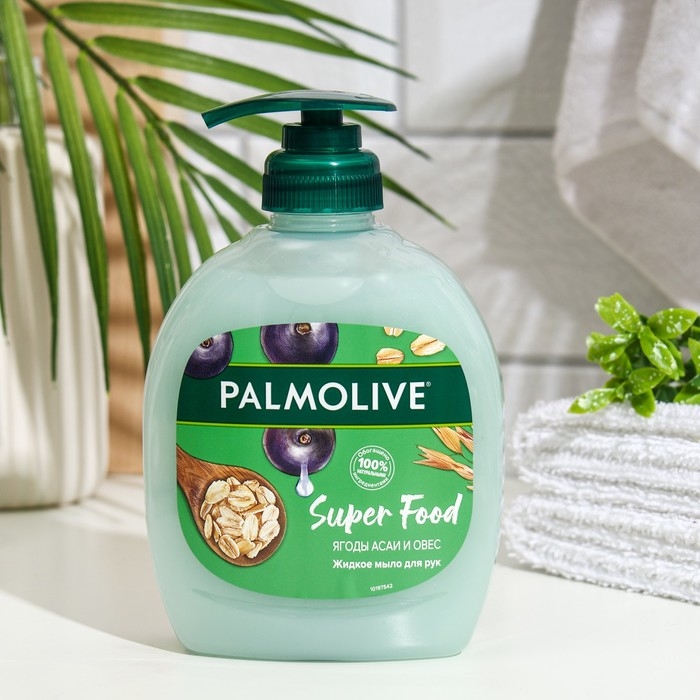 Жидкое мыло Palmolive  Super Food  Жидкое мыло Palmolive  Super Food "Ягоды Асаи и Овес", 300 мл