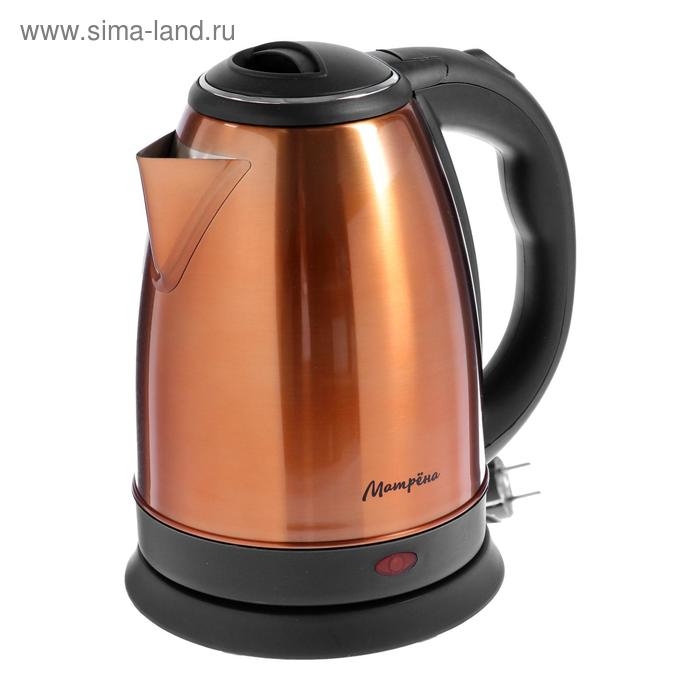 Чайник электрический  Чайник электрический "Матрёна" MA-002, металл, 1.8 л, 1500 Вт, цвет "медь"