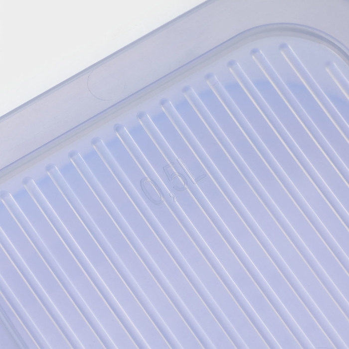 Контейнер для продуктов с паровыпуском, 500 мл, 16&times;11&times;5 см, прямоугольный, цвет микс