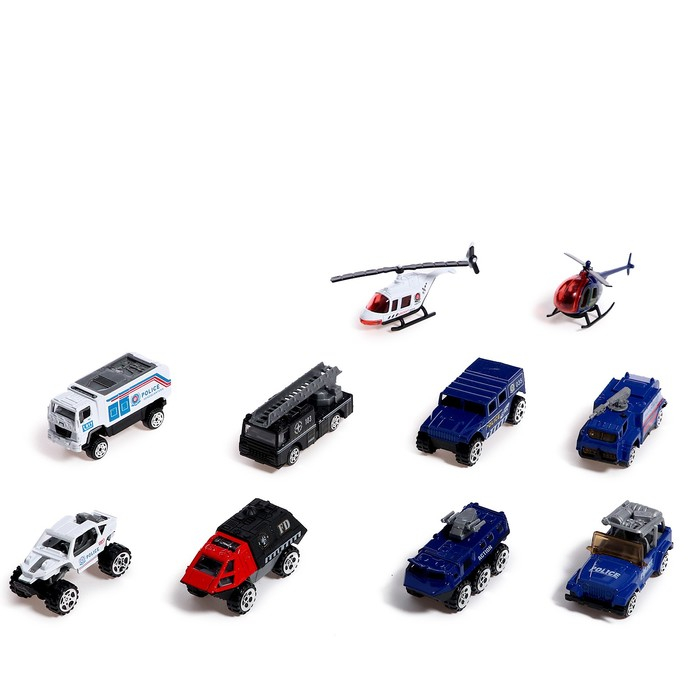 Машина металлическая «Спецслужбы», набор 10 шт Машина металлическая «Спецслужбы», набор 10 шт