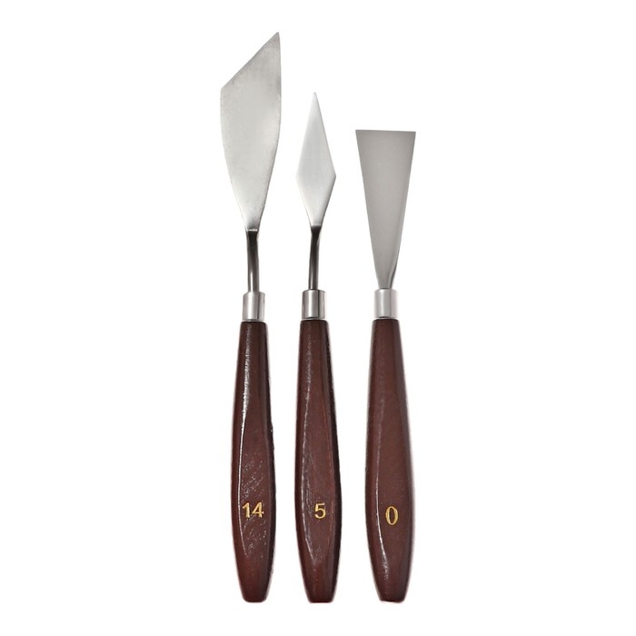 Набор мастихинов для художника, 3 предмета (0,5,14) Набор мастихинов для художника, 3 предмета (0,5,14)