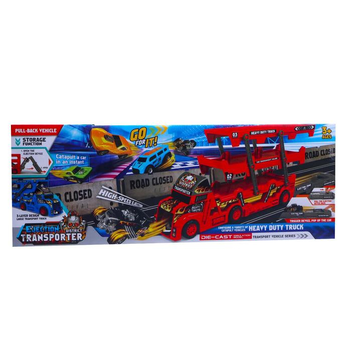 Грузовик &laquo;Пламя&raquo;, с 6 металлическими машинами и запуском, МИКС