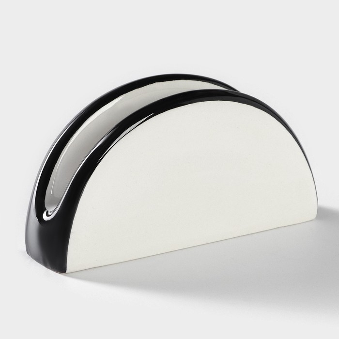 Салфетница Доляна «Гурман», 13,3×3,7×7,1 см, цвет белый Салфетница Доляна «Гурман», 13,3×3,7×7,1 см, цвет белый