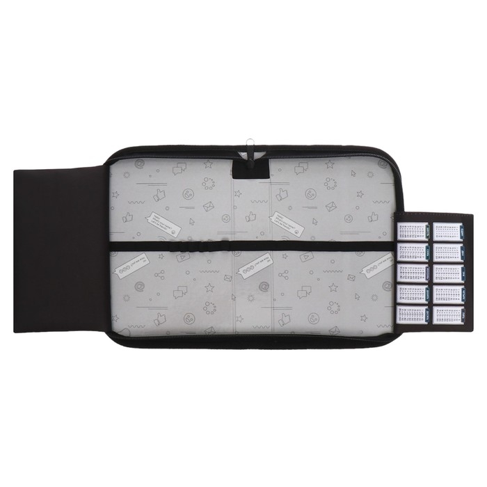 Пенал 1 секция 140 х 210 х 40 мм, откидной карман и косметичка, тканевый, Calligrata TOP Content  Пенал 1 секция 140 х 210 х 40 мм, откидной карман и косметичка, тканевый, Calligrata TOP Content "Аниме огонь"