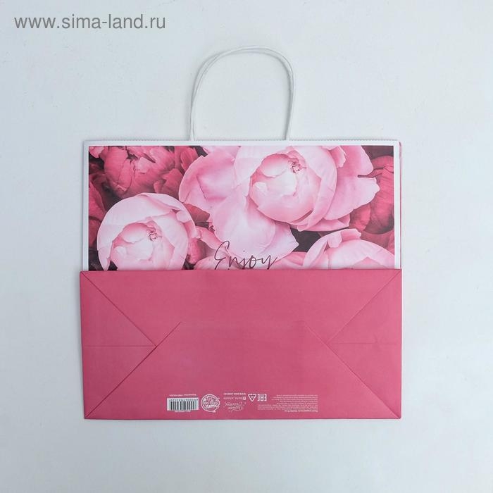 Пакет подарочный крафтовый, упаковка, «Enjoy every moment», 32 х 28 х 15 см Пакет подарочный крафтовый, упаковка, «Enjoy every moment», 32 х 28 х 15 см