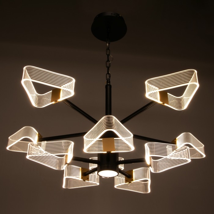 Люстра 1702/10 LED 204Вт 3000-6000К черный 95х95х80 см BayerLux