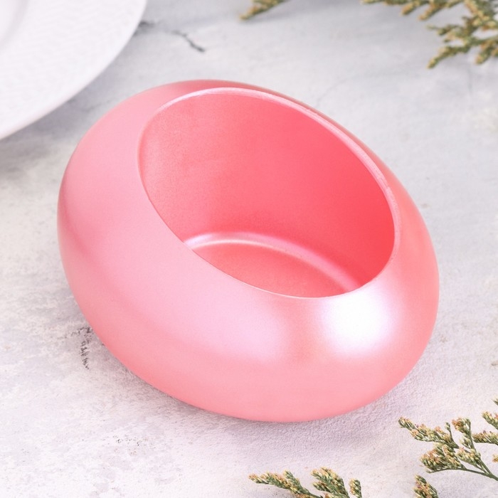 Подсвечник Подсвечник "Капля" из гипса,14,5х10х6,5см,розовый